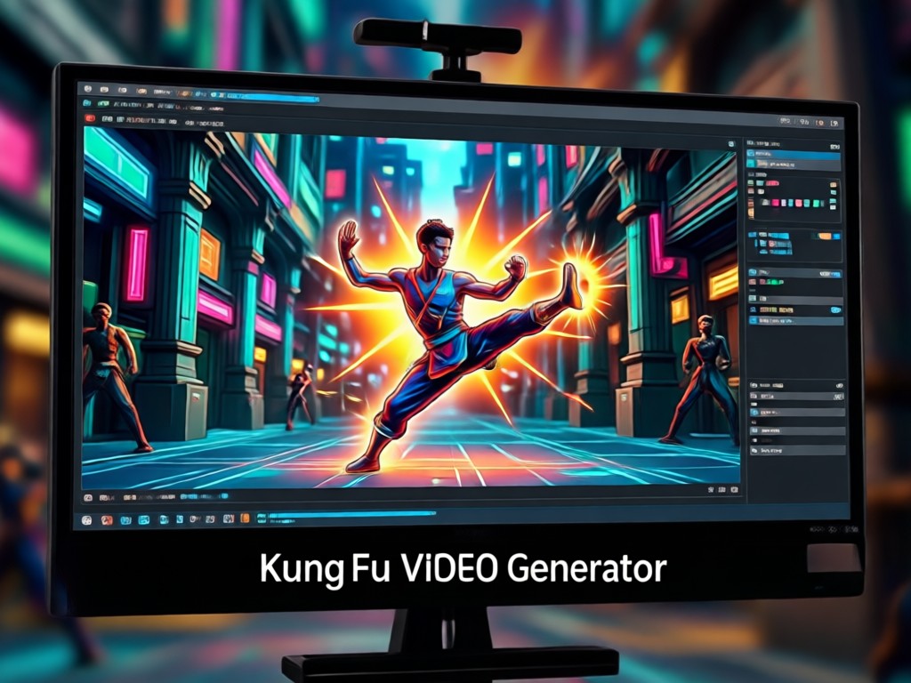 AI transferring kungfu motion from a reference video to a user photo