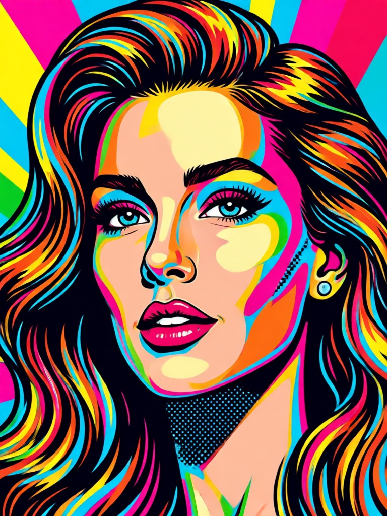 Duotone pop art portrait for social media