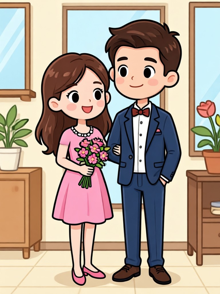 pratinjau aplikasi cartoon couple maker di ponsel