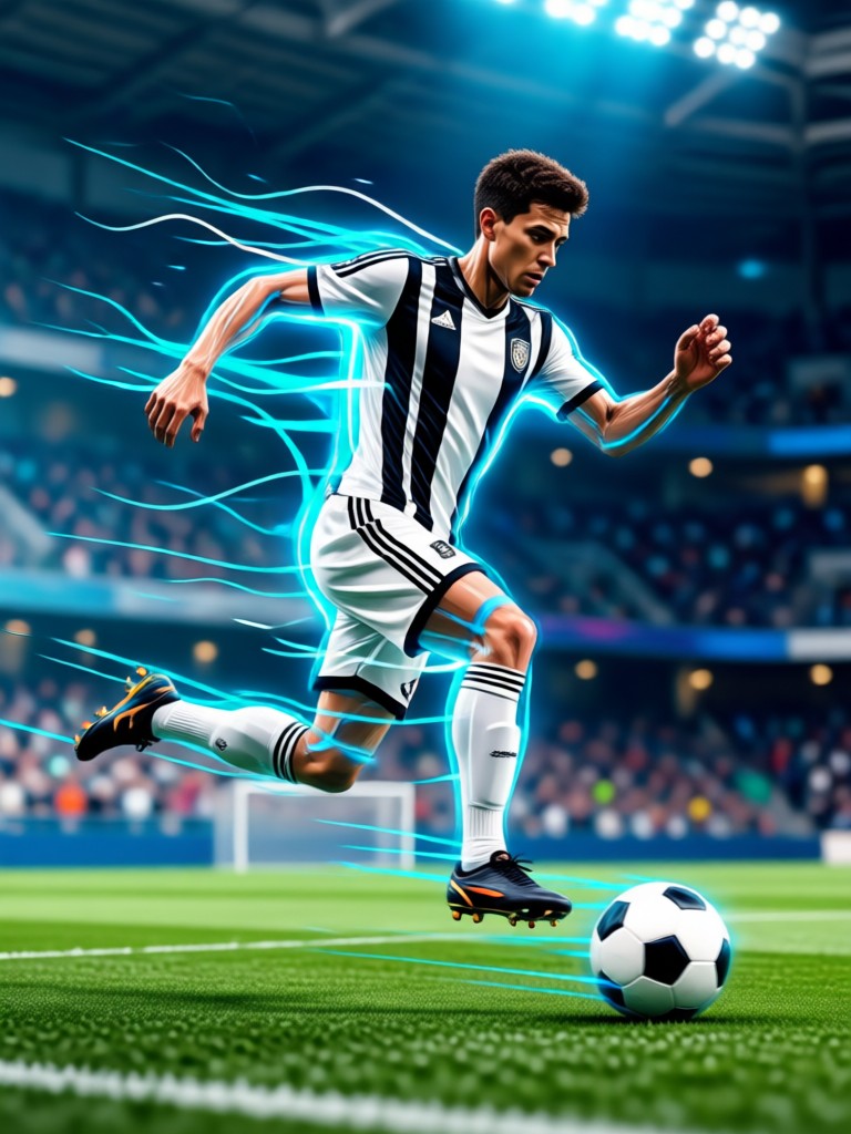 AI action shot with motion blur