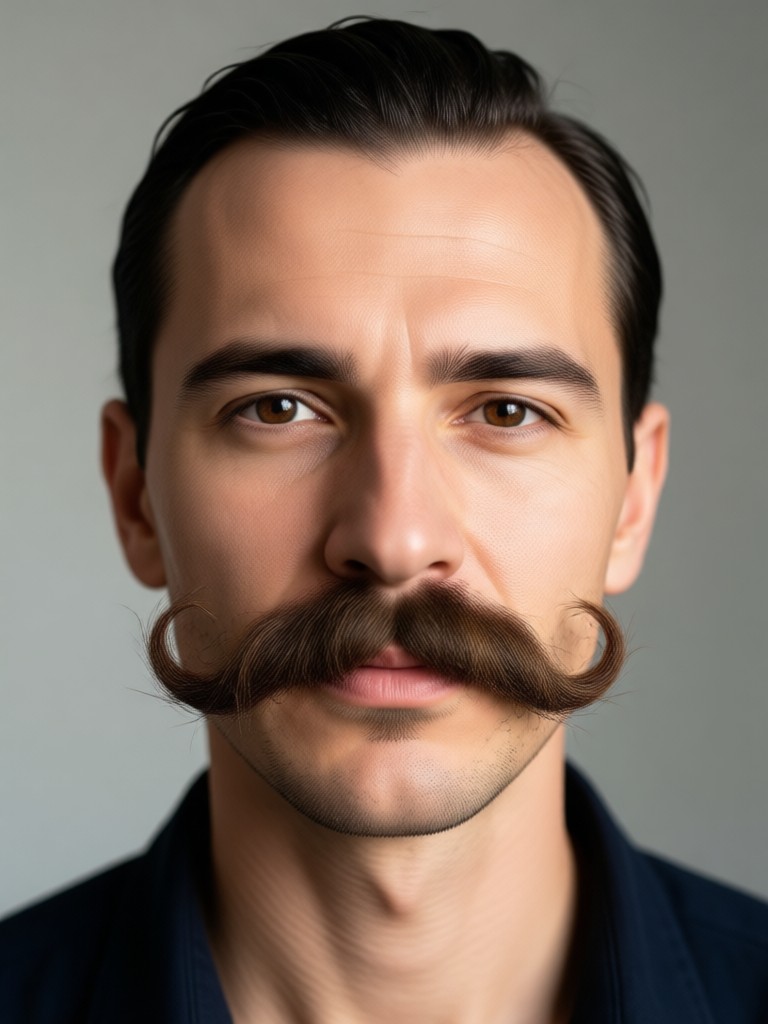 Kumis keriting kartun pada foto hewan peliharaan