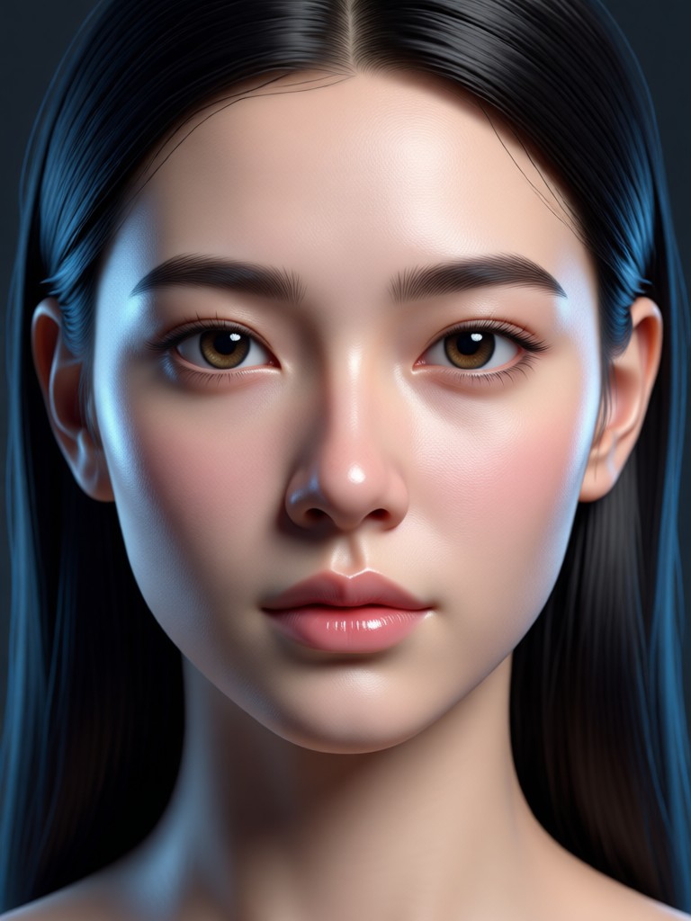 Portrait of a child with expressive eyes, AI created