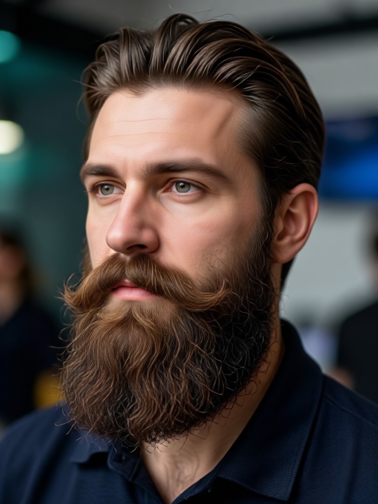AI lumberjack beard style on a portrait