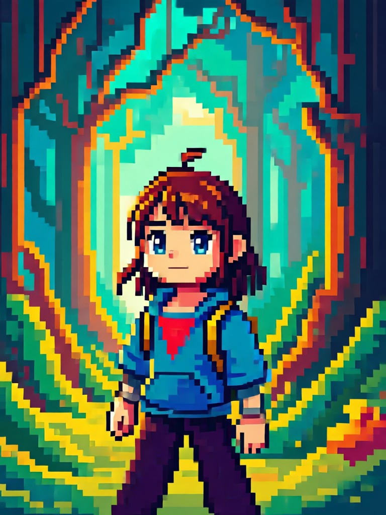 Mobile pixel art creation interface