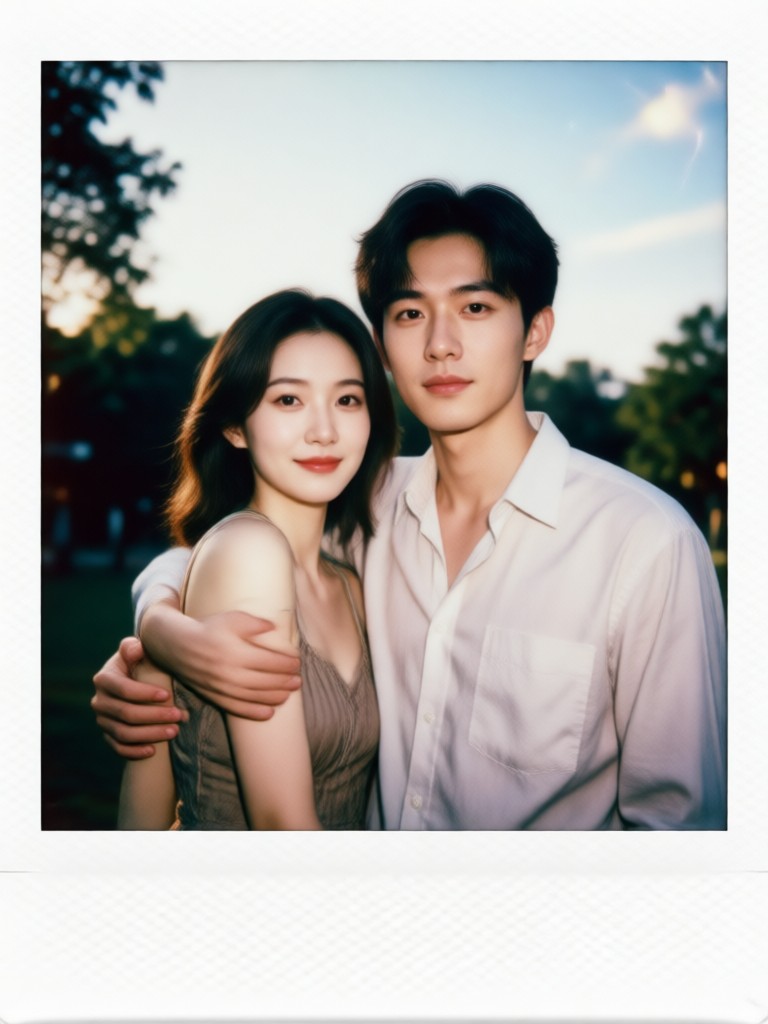 Polaroid generator output with authentic border
