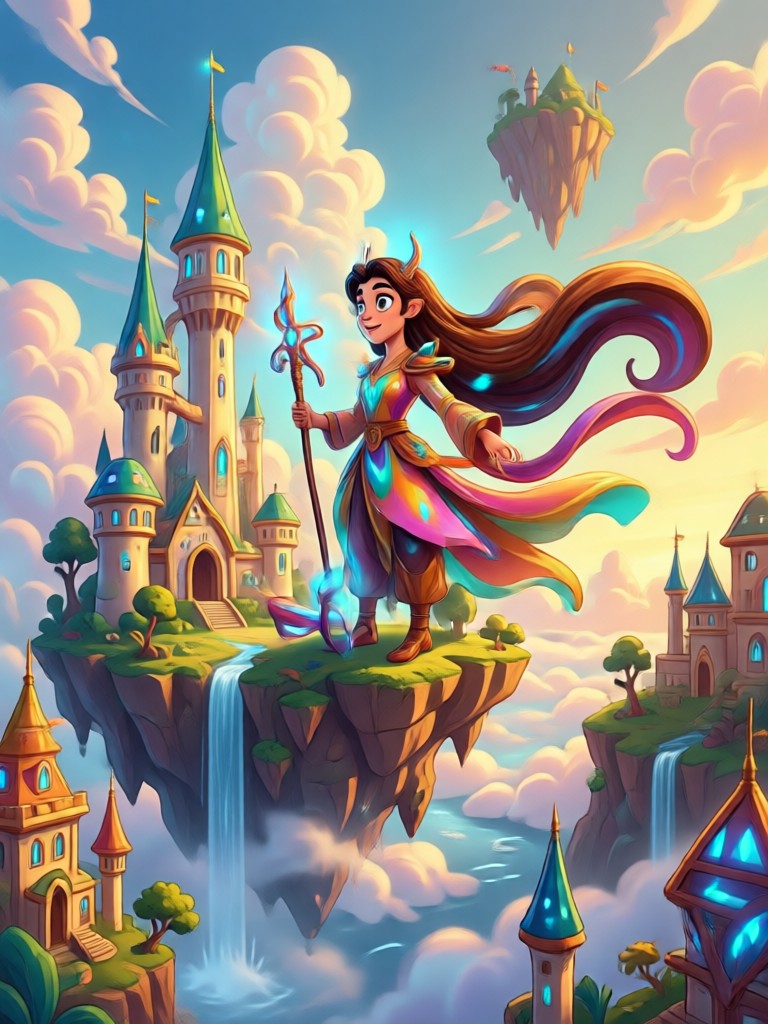 Modern Disney animation style portrait