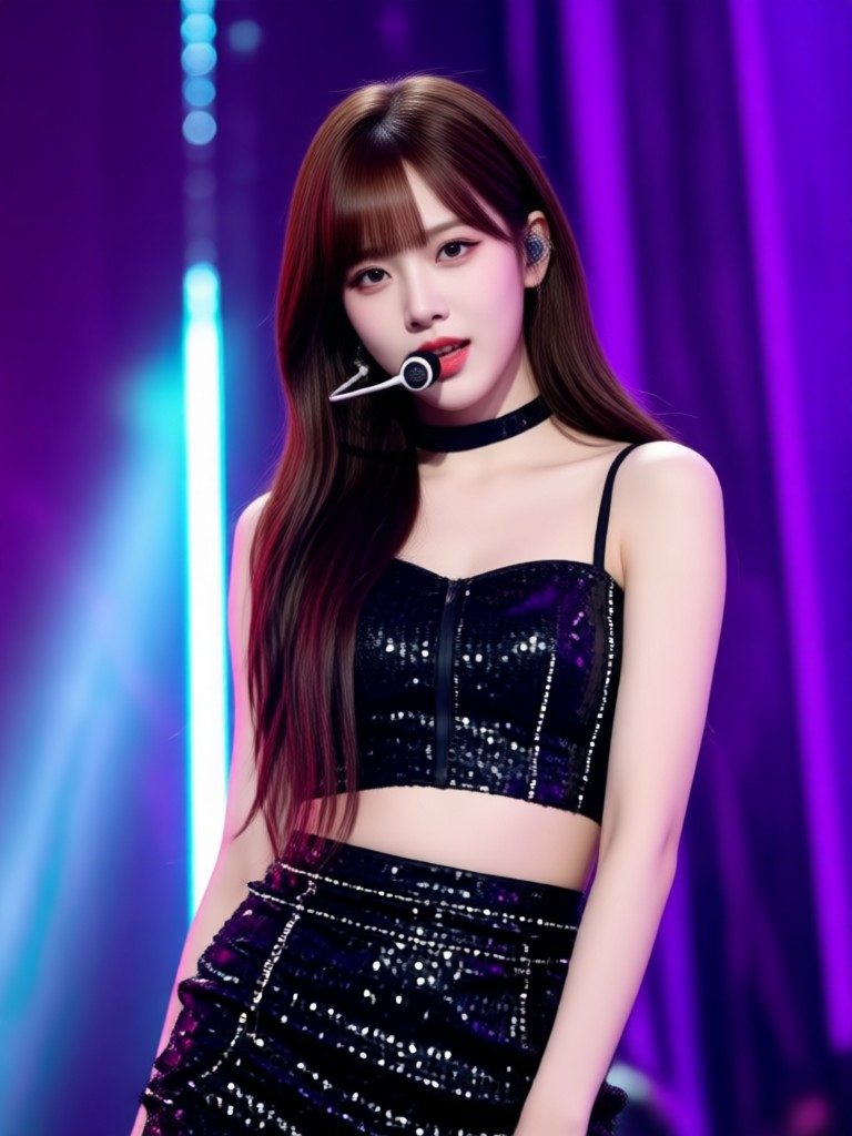 Imagen de idol kpop con IA de concepto lindo y brillante