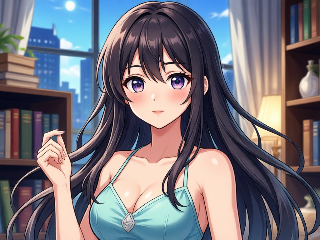 Anime character close up showing detailed eyes and hair
