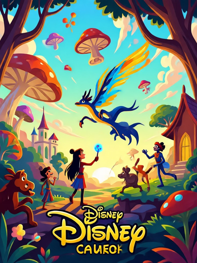 AIで生成されたディズニーピクサー映画ポスターの例