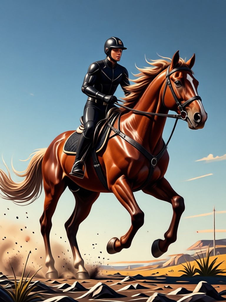 AI gentle trot horse riding filter
