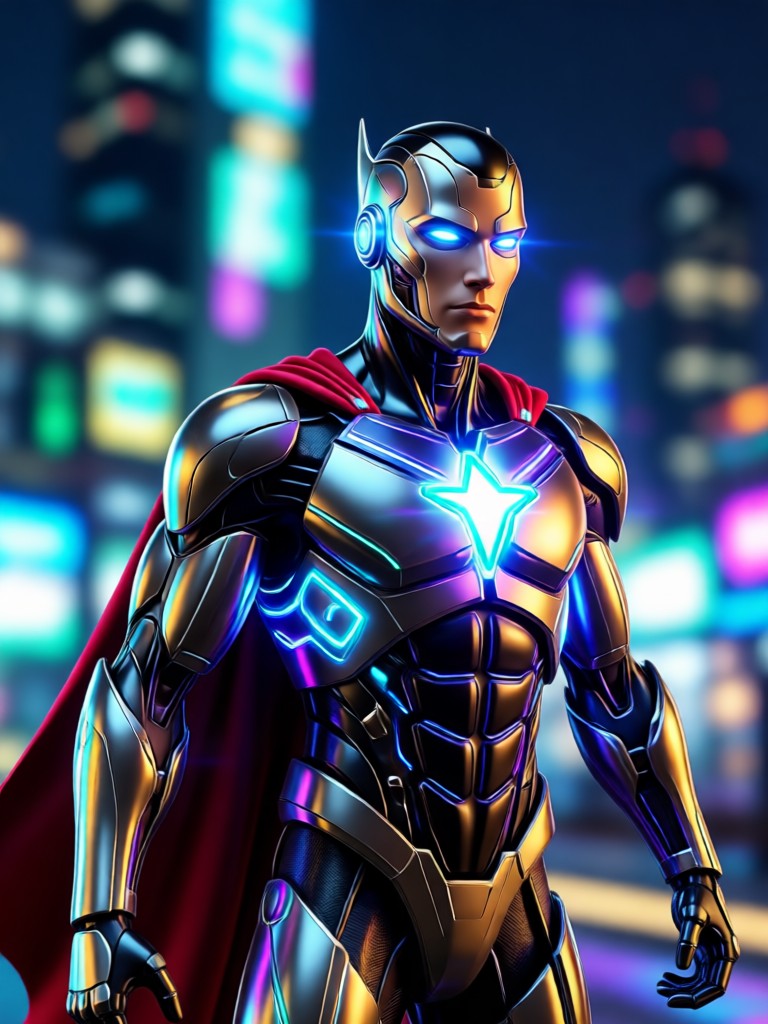 Mobile app interface showing the AI action hero creation process