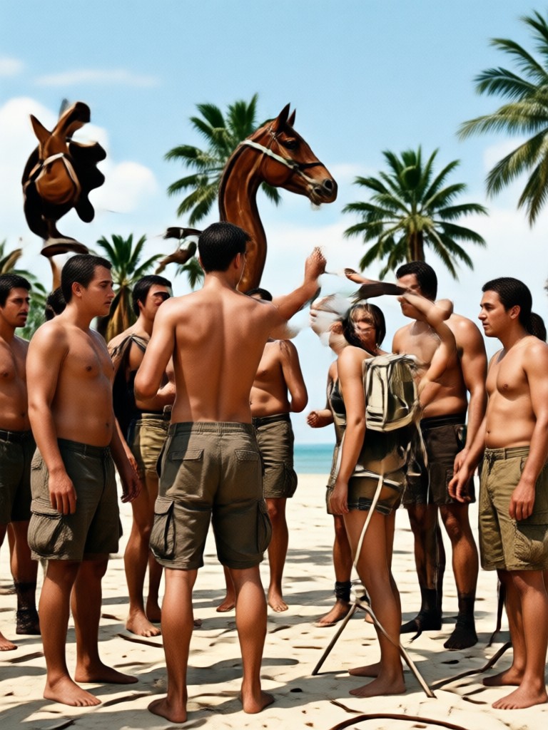 River crossing erotic AI generation