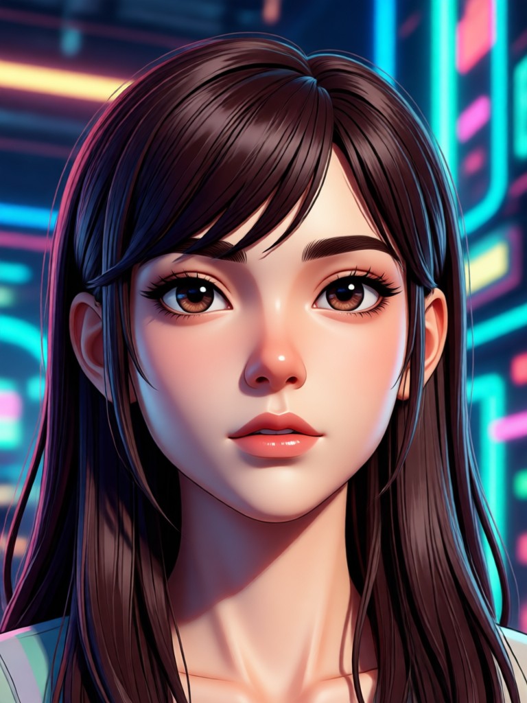 3D comic portrait with dynamic lighting