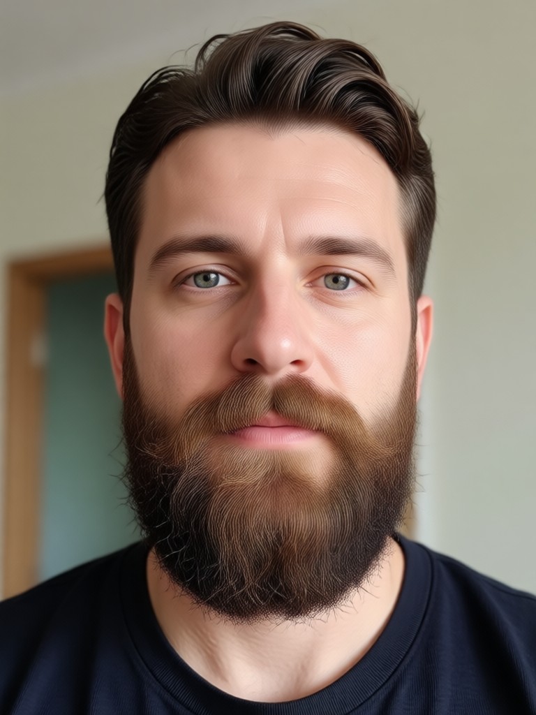 AI added thick lumberjack style beard
