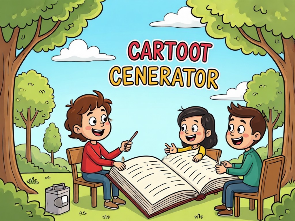 Comparison showing photo to high quality cartoon transformation