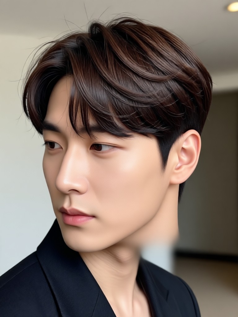 AI try on for Korean actor inspired haircut