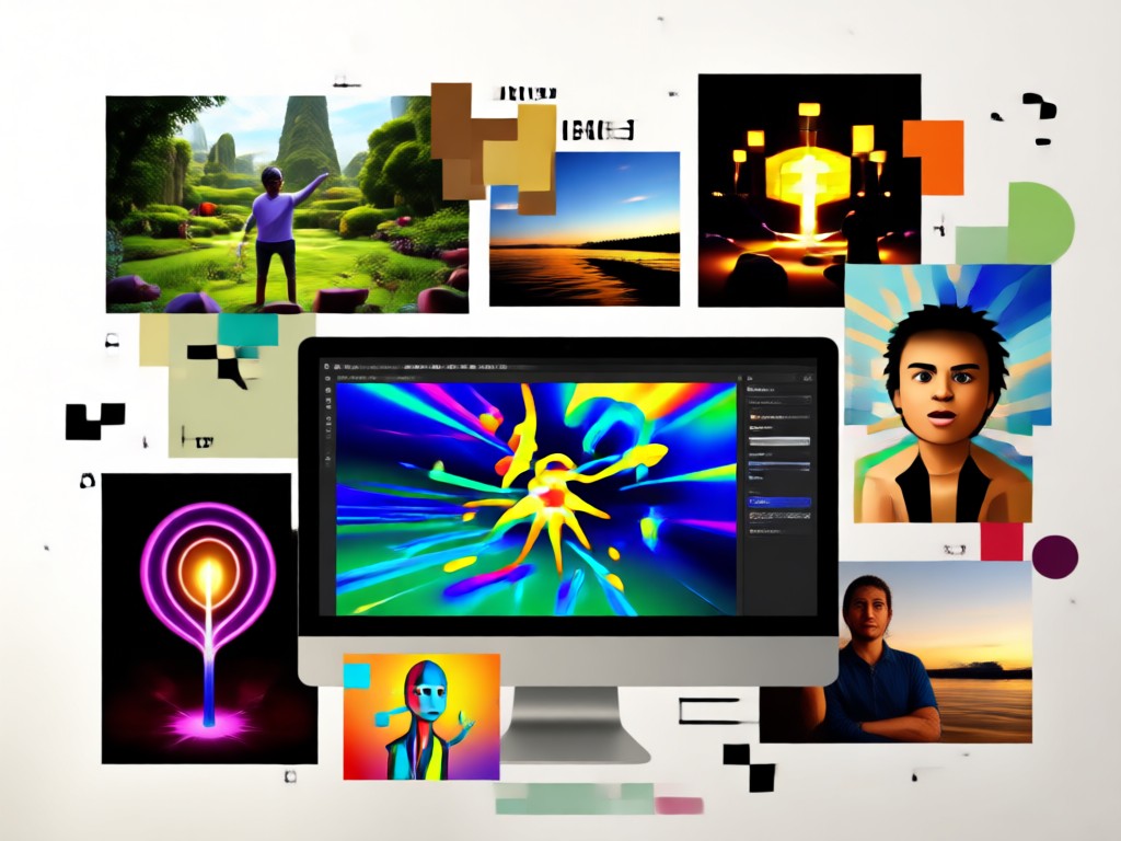 Comparison between basic grid collage and AI artistic collage