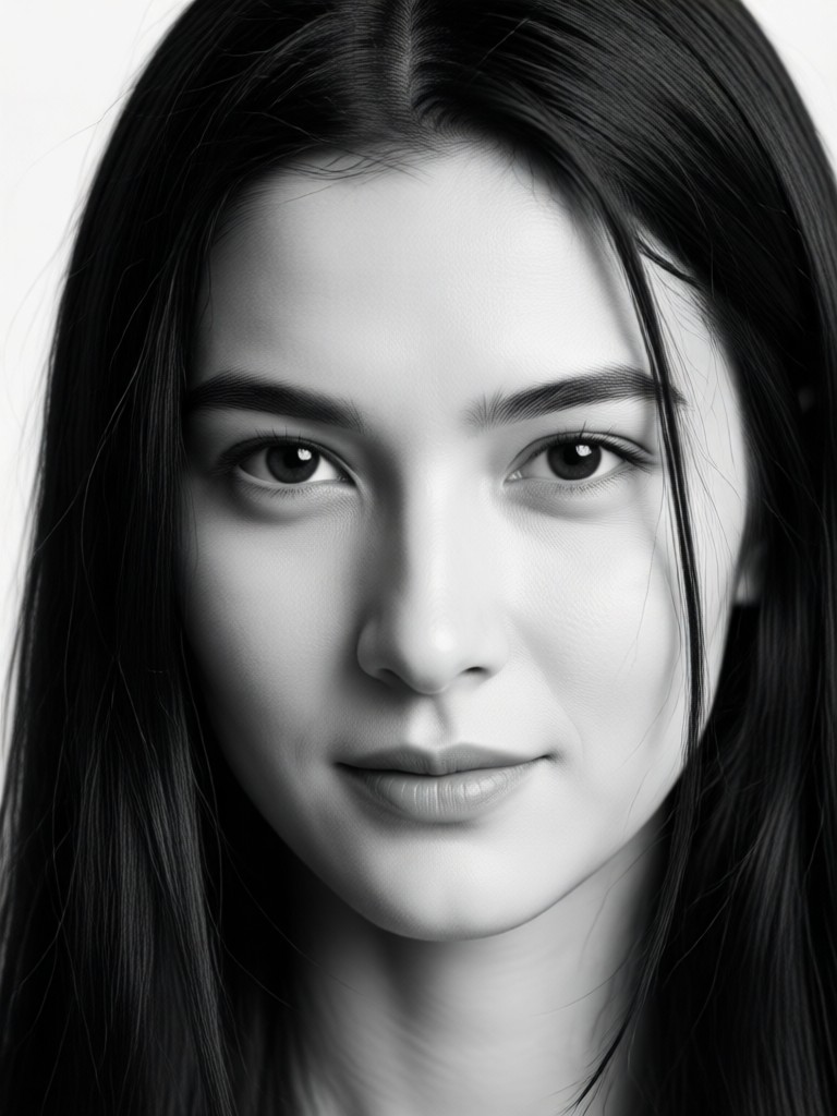 Clean, modern minimalist portrait