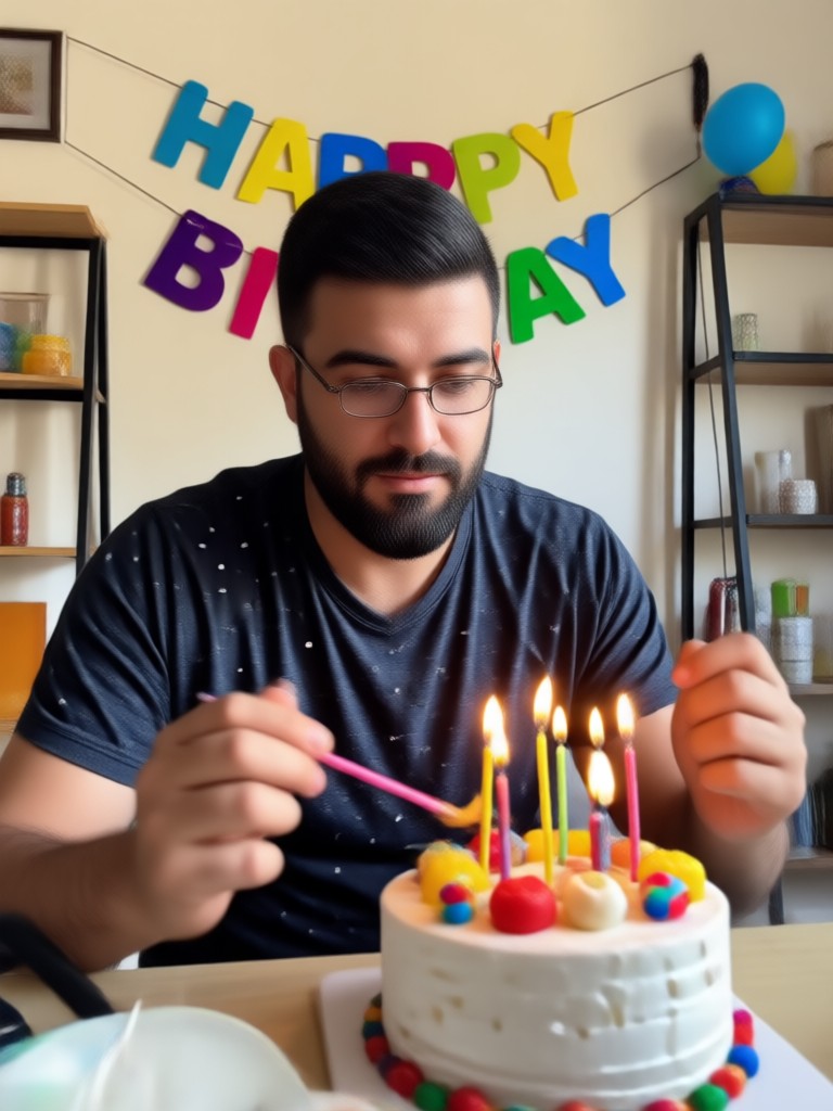 Birthday video with children's drawings and messages