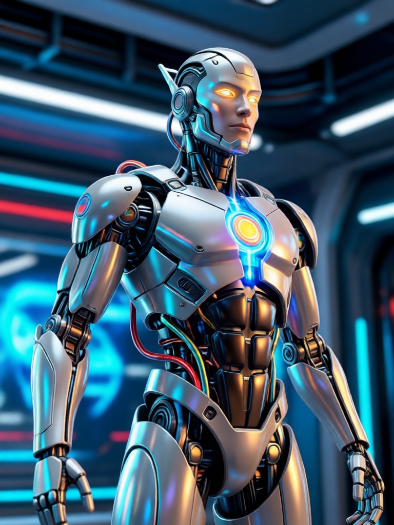 Anime-style action hero transformation AI