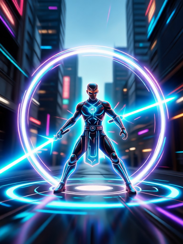 Character transformed into an animated Jedi style