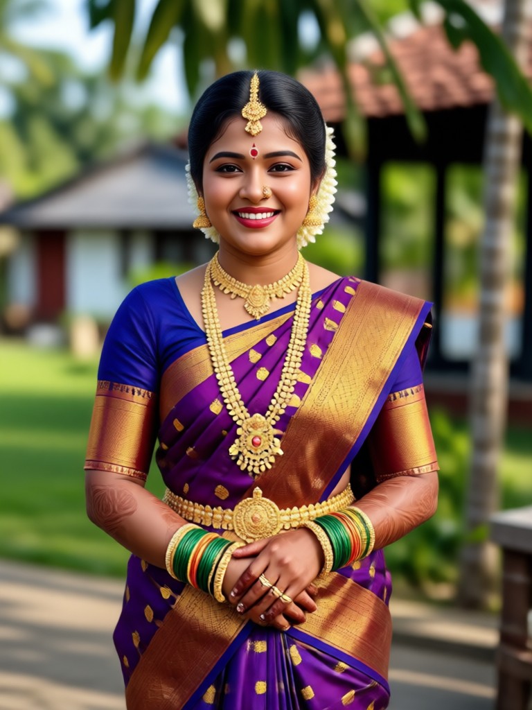 Different Kasavu saree border designs AI generated