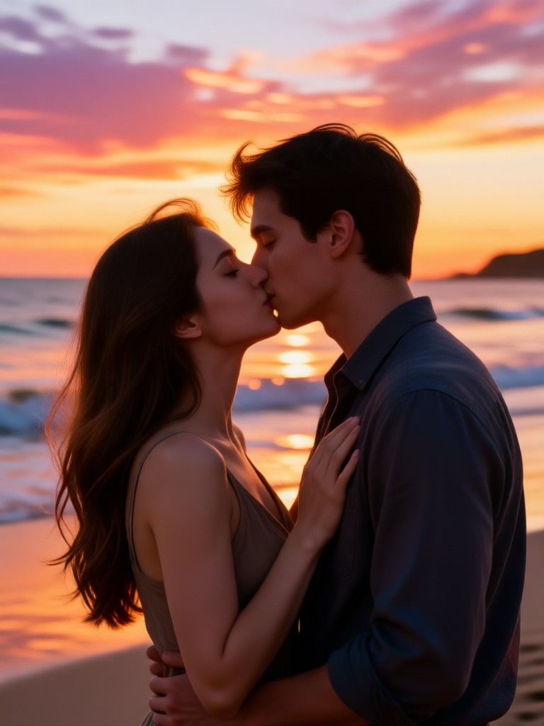 Fantasy love story kiss effect