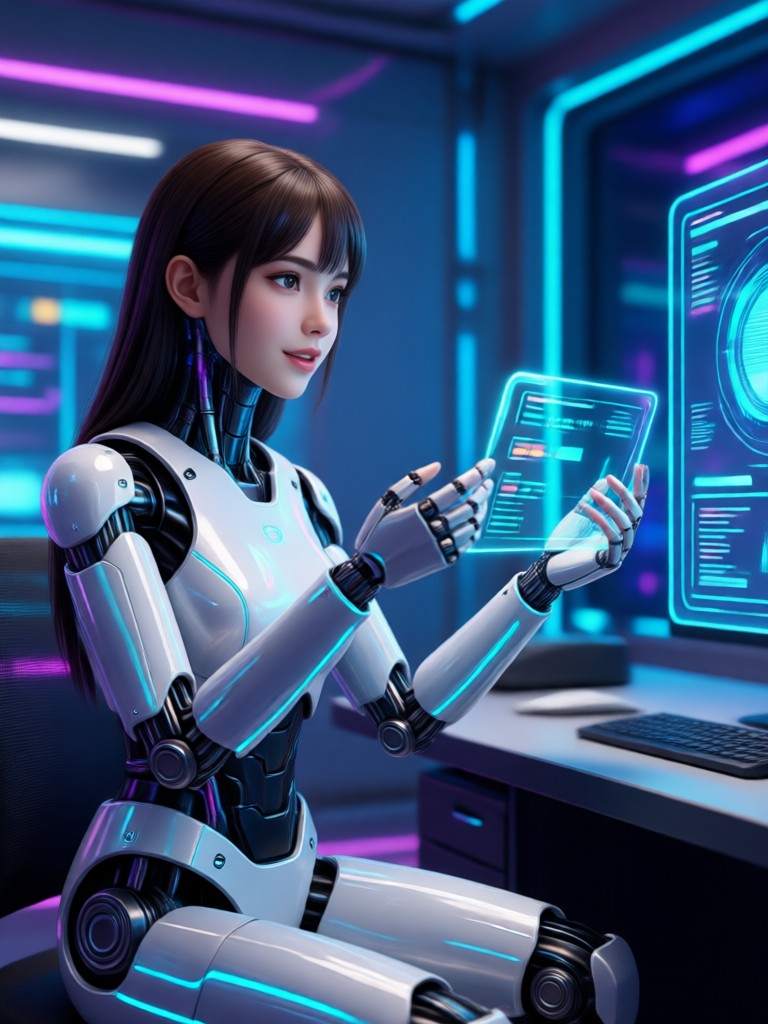Preview of AI girlfriend chat app on phone