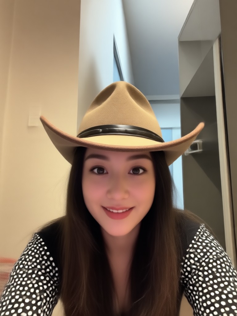 AI generated summer look with a wide brim straw hat