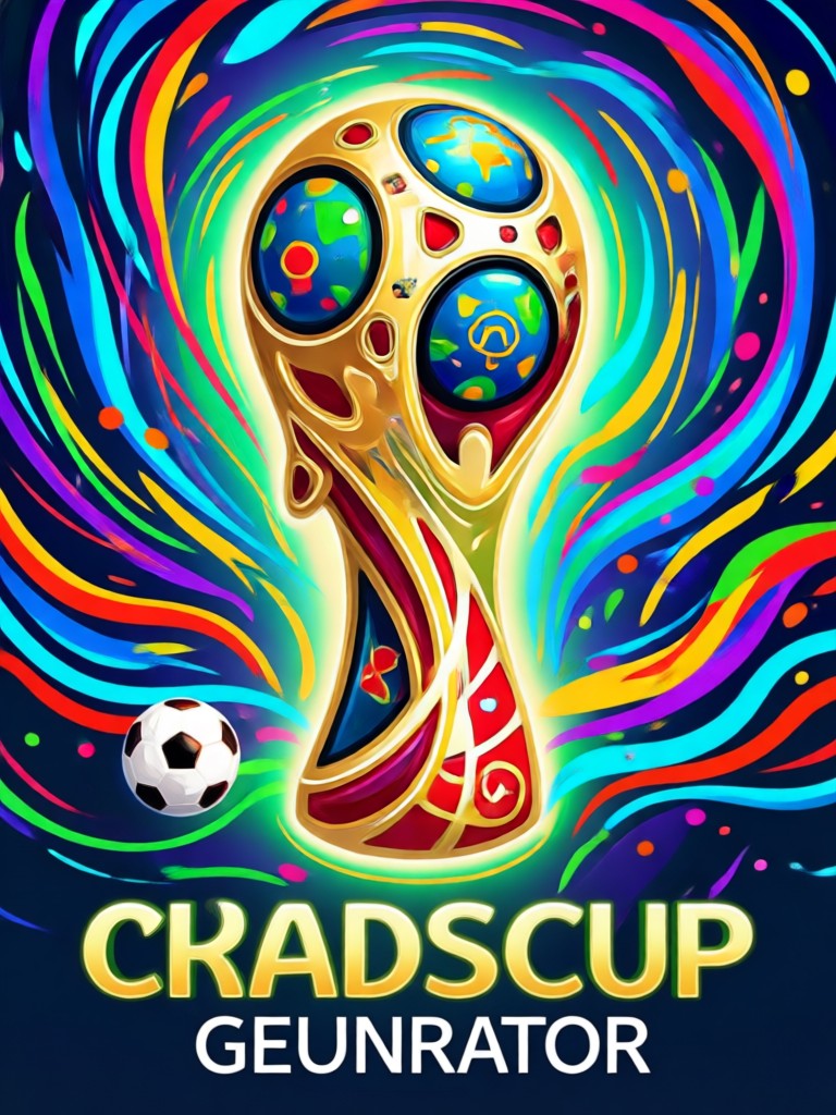 Celebration poster with confetti and a winning goal scene