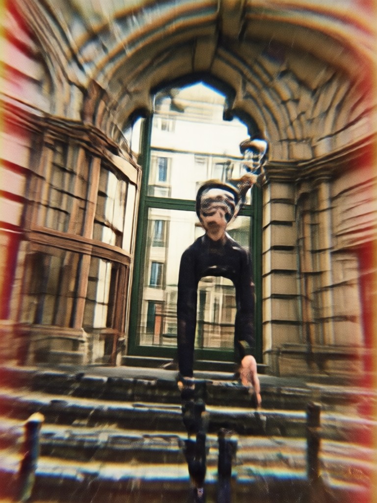 Moderne Stadtlandschaft mit einem 1980er Retro-Filmfilter