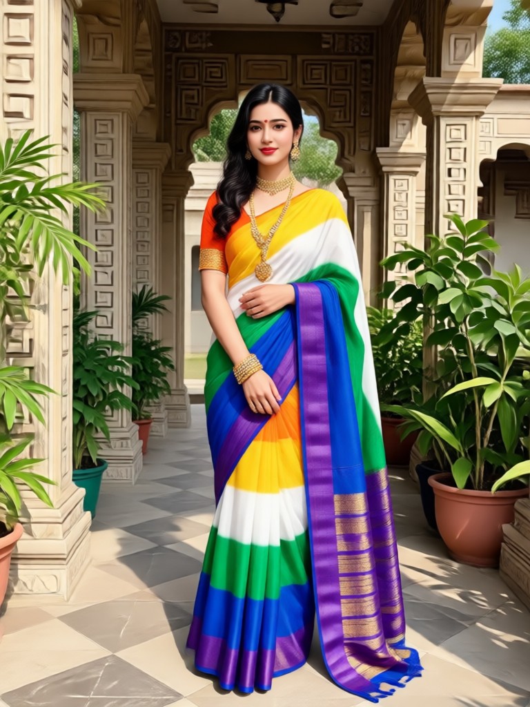 Mobile app Tiranga saree creation