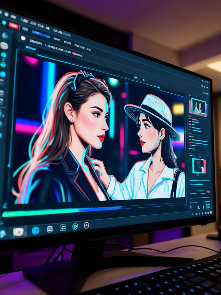 KI-Date-Video auf einem Konzertfestival