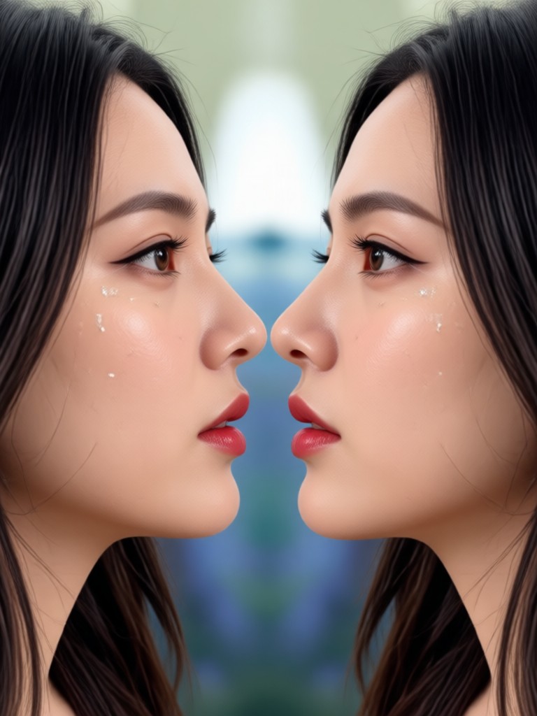 AI face swap example in cinematic lighting
