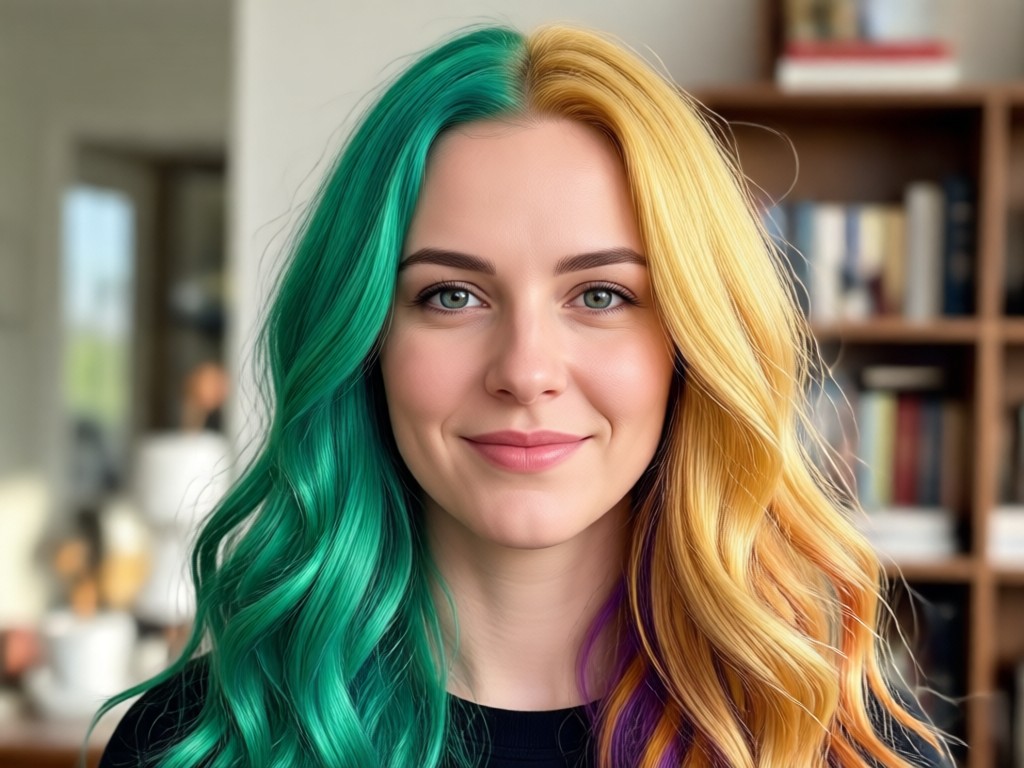 AI hair color changer experimentation