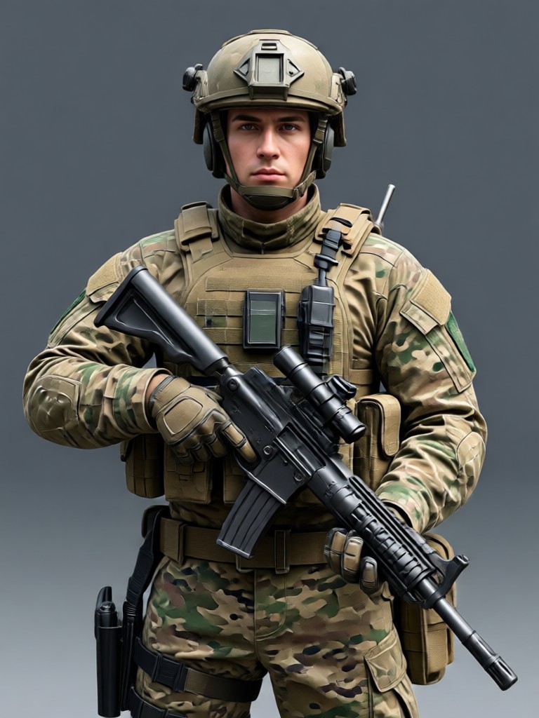 Sci fi futuristic soldier AI