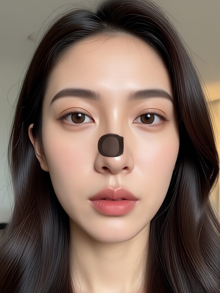 Resultado de edición facial en video: primer plano