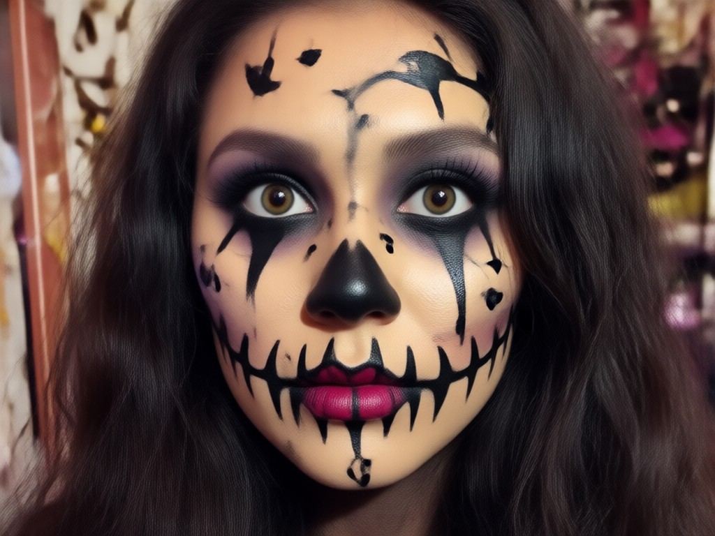 Halloween-Make-up mit einem Klick generieren