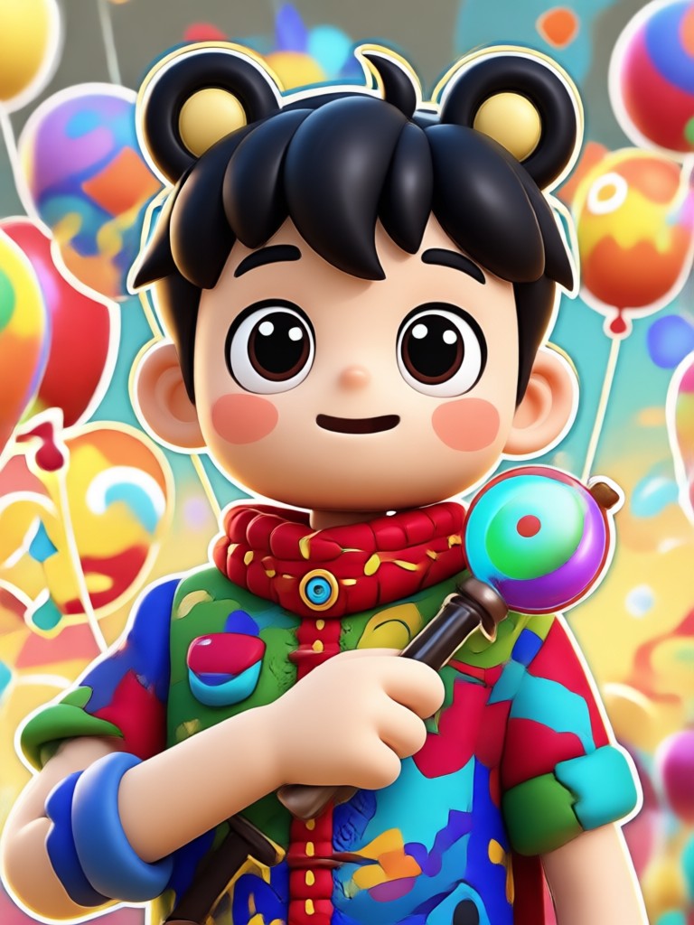Chibi style 3D buddy figurine