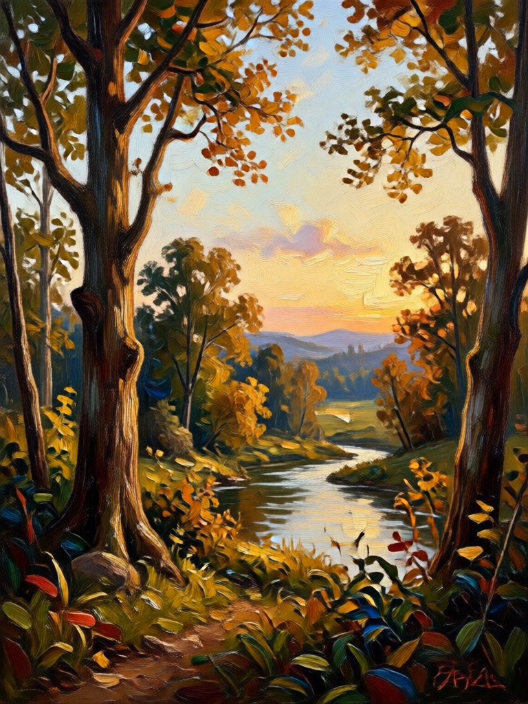 Seasonal scene as atmospheric painting