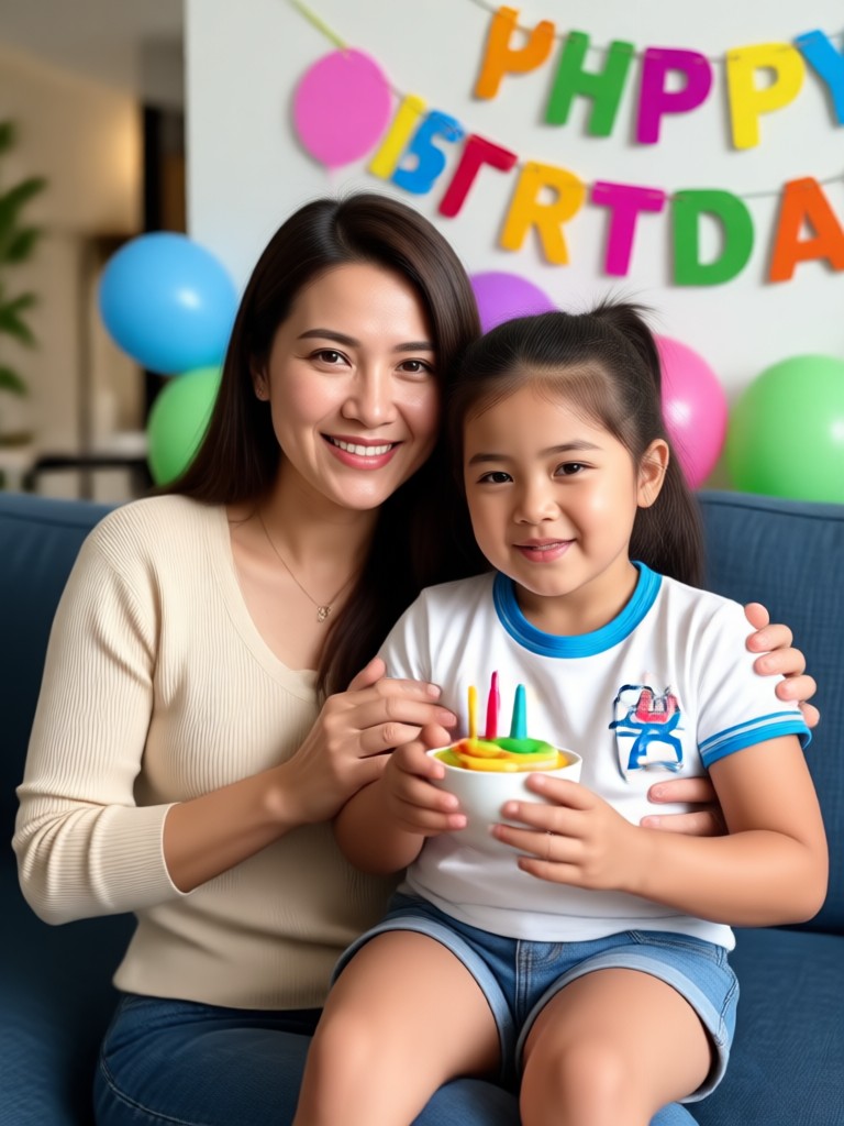 Elegant birthday video with floral theme