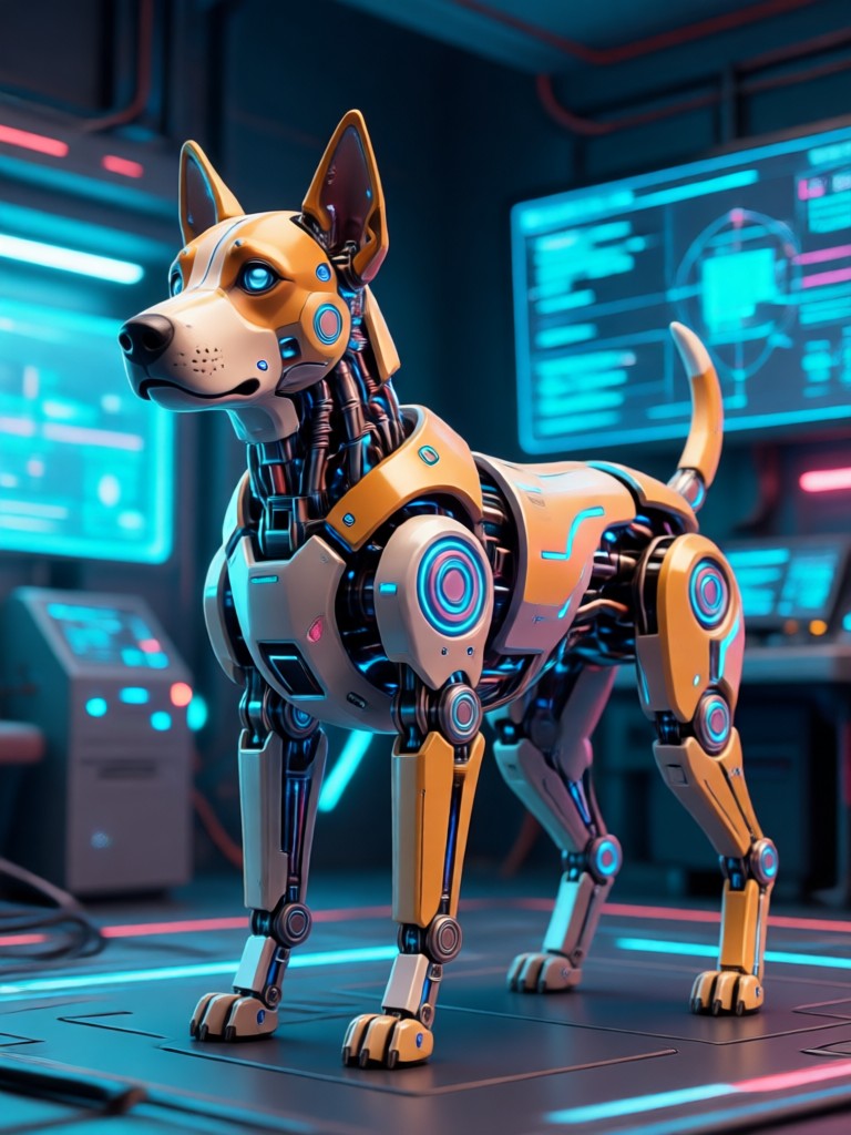 AI犬生成を示すモバイルアプリインターフェース