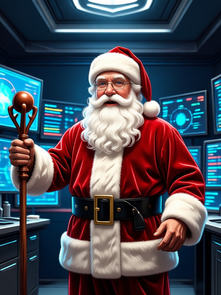 Multiple Santa transformations collage
