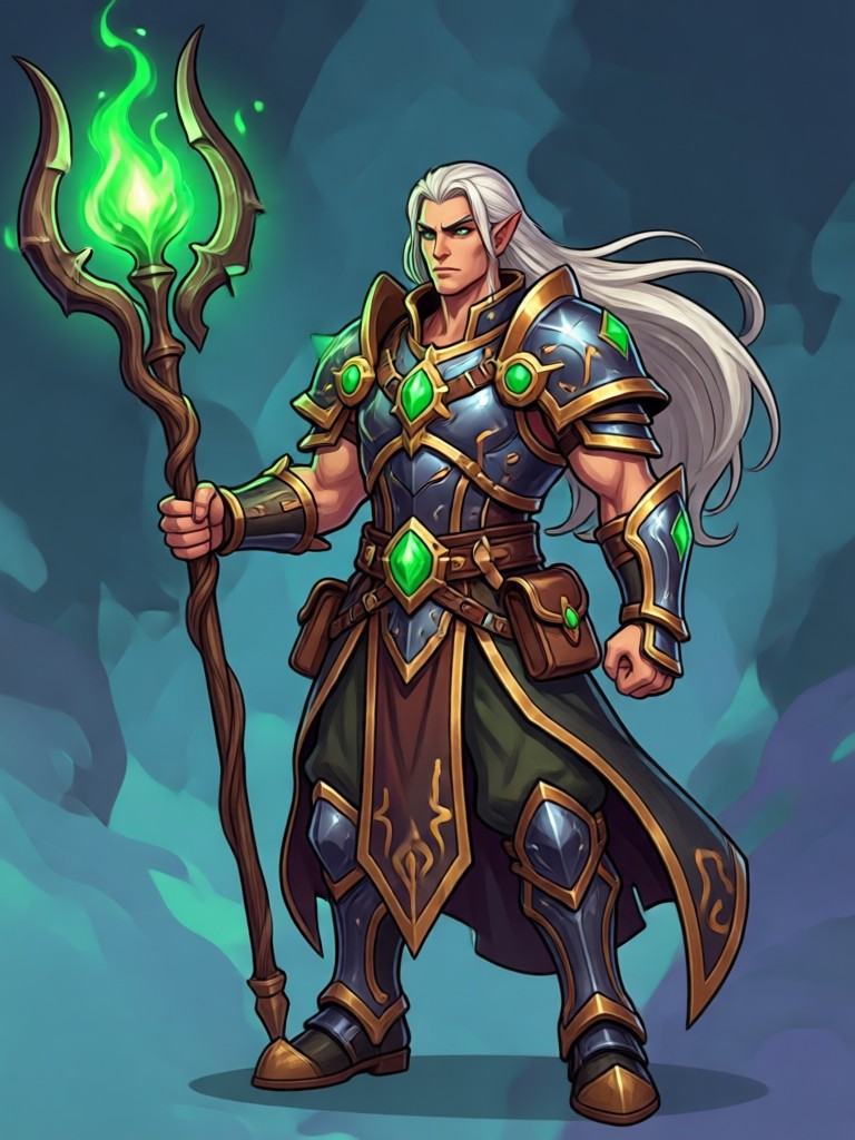 AI generated elf ranger fantasy portrait