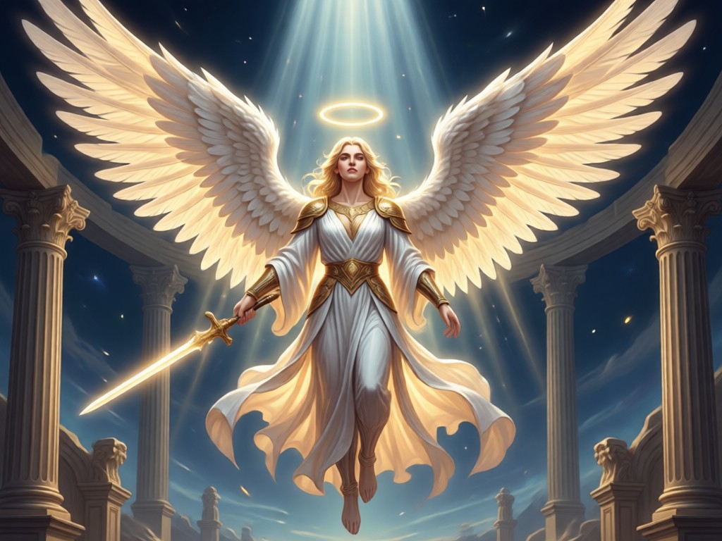 AI transforming text prompt into an angel image