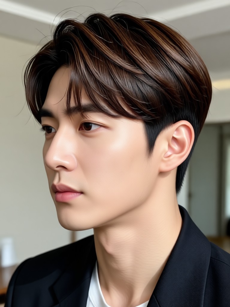 AI visualization of Korean side part