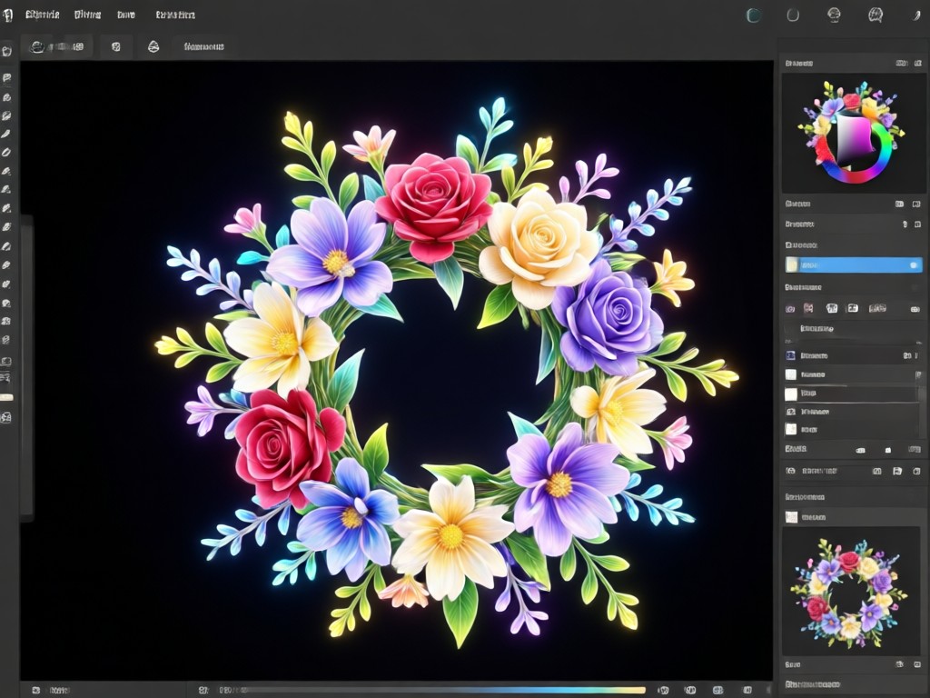 Various AI flower crown styles on display