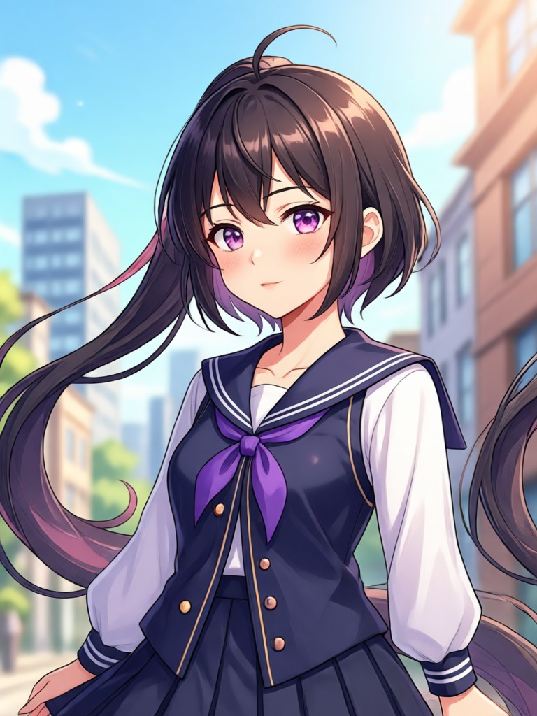Smartphone mostrando a interface do aplicativo gerador de fotos anime