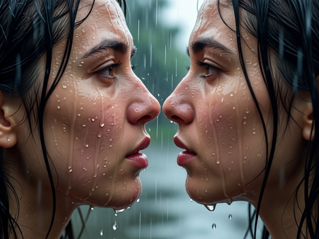 Visualización de tecnología IA para generación de lluvia y emoción realistas
