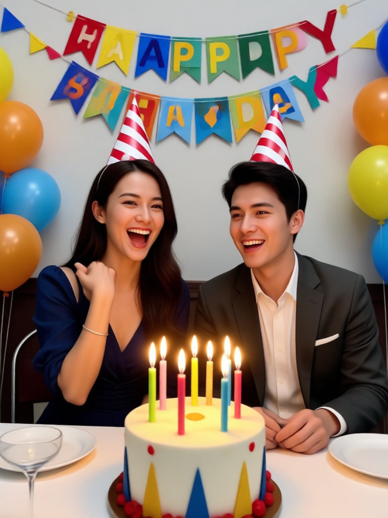 Adventure themed birthday couple video template